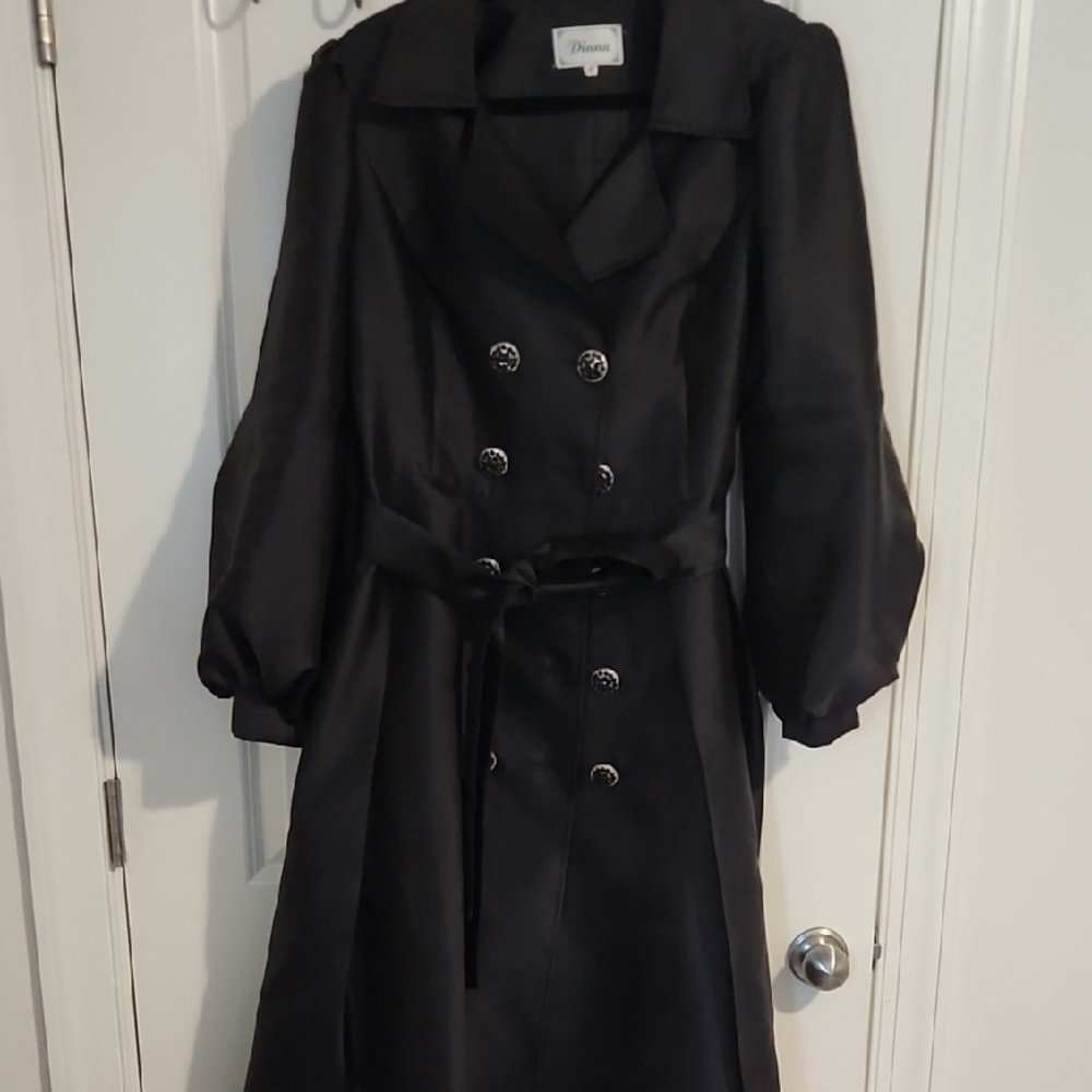 Elegant Black Double-Breasted Dress